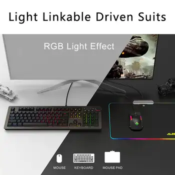 Ajazz 3 In 1 RGB Link Keyboard Mouse And Mouse Pad Set RGB Lighting Effects Link Wired Keyboard Mouse Combination For AK60S
Ajazz 3 In 1 RGB Link Keyboard Mouse And Mouse Pad Set RGB Lighting Effects Link Wired Keyboard Mouse Combination For AK60S