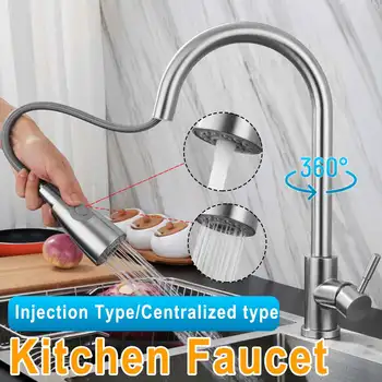 Pull Out Kitchen Sink Faucet Deck Mounted Stream Sprayer Kitchen Mixer Tap Bathroom Kitchen Hot Cold Tap
Pull Out Kitchen Sink Faucet Deck Mounted Stream Sprayer Kitchen Mixer Tap Bathroom Kitchen Hot Cold Tap