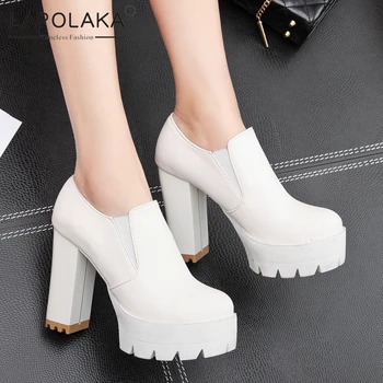 Lapolaka Fashion New Large Size 43 Platform Shoes Women Pumps Slip On Chunky High Heels Office Lady Pumps Female
Lapolaka Fashion New Large Size 43 Platform Shoes Women Pumps Slip On Chunky High Heels Office Lady Pumps Female