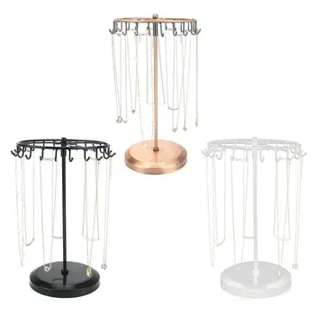 Round Rotating Necklace Holder Bracelet Stand Solid Color Jewelry Organizer Tree Show Multifunction Product Window Small Hook
Round Rotating Necklace Holder Bracelet Stand Solid Color Jewelry Organizer Tree Show Multifunction Product Window Small Hook