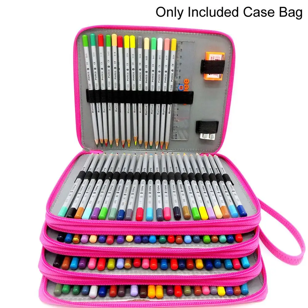 184 Slots Colored Pencil Case Large Capacity Soft and PU Leather Pencil Holder Organizer With Handle And Shoulder Strap
184 Slots Colored Pencil Case Large Capacity Soft and PU Leather Pencil Holder Organizer With Handle And Shoulder Strap