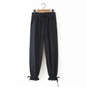 New 2020 Women fashion basic black pants elastic waist pockets pleats female casual loose trousers ruffles pantalones mujer P613
New 2020 Women fashion basic black pants elastic waist pockets pleats female casual loose trousers ruffles pantalones mujer P613