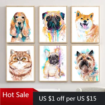 Animal French Bulldog Akita Dog Cat Wall Decor Art Canvas Painting Nordic Posters And Prints Wall Pictures For Home Room Decor 
Animal French Bulldog Akita Dog Cat Wall Decor Art Canvas Painting Nordic Posters And Prints Wall Pictures For Home Room Decor