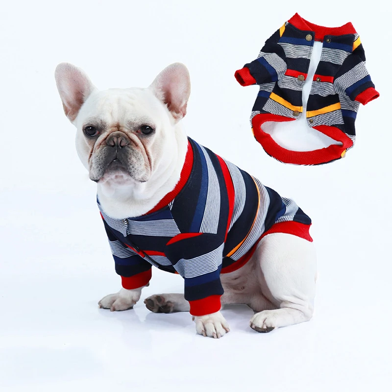 Stripe Pet Dog Costume French Bulldog Clothes Coat Warm Dog Jacket Winter Puppy Accessories Sweater for Dogs Jacket ropa perro
Stripe Pet Dog Costume French Bulldog Clothes Coat Warm Dog Jacket Winter Puppy Accessories Sweater for Dogs Jacket ropa perro