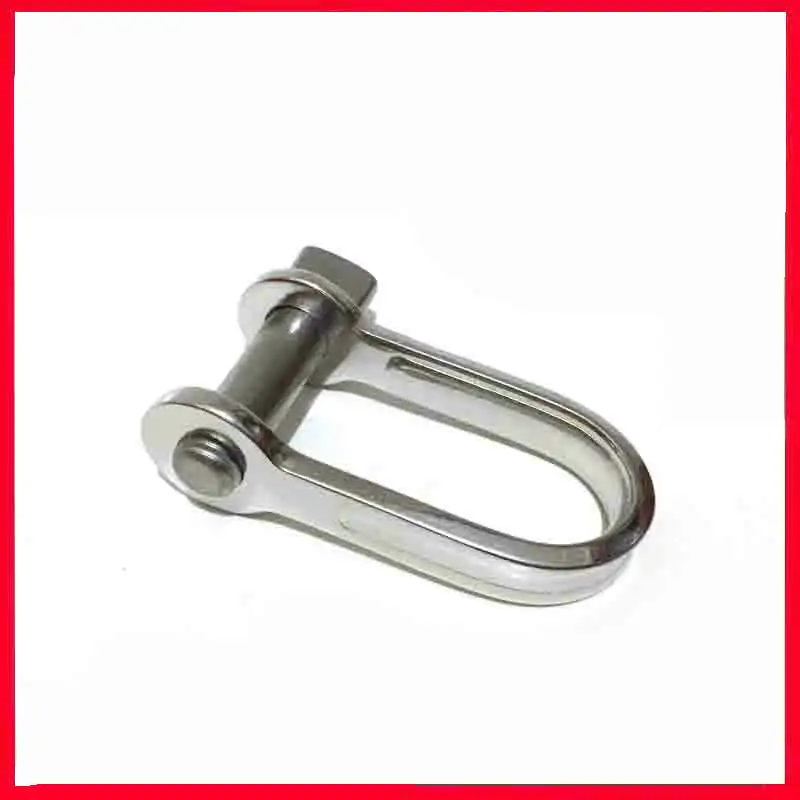 Stainless Steel 316 Marine Grade Flat Dee Shackle High Tensile Screw Pin Anchor Shackle Boat Yart Accessories M4-M12 (3)