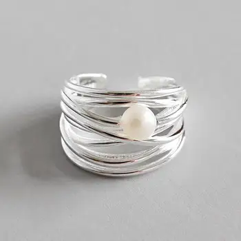 Real Pure 925 Sterling Silver Braided Pearl Ring For Women Multilayers Personalized Irregular Line Natural Freshwater Pearl Ring
Real Pure 925 Sterling Silver Braided Pearl Ring For Women Multilayers Personalized Irregular Line Natural Freshwater Pearl Ring