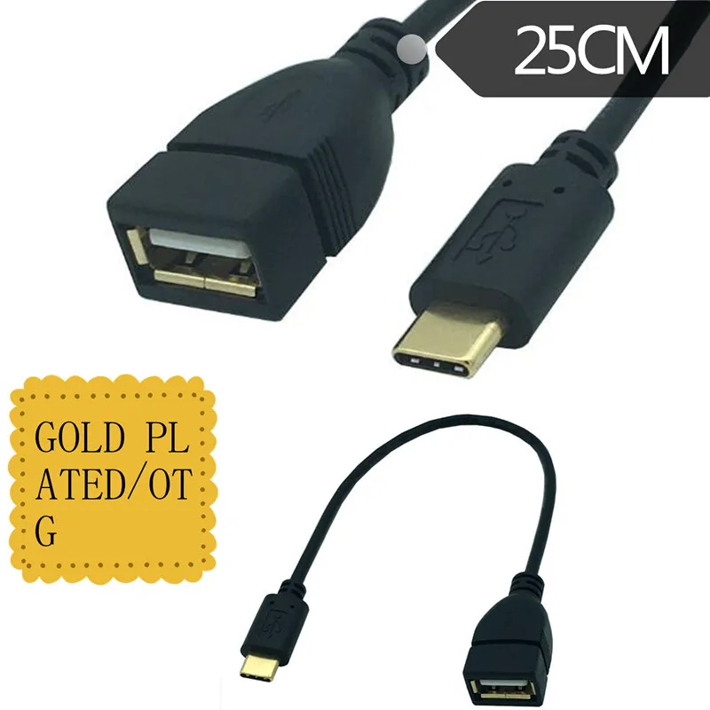 

Type-c OTG Cable USB 2.0 Female to Type C Male Adapter Gold-plated For Samsung S8 Plus Note 8 OTG Cable For Nexus 5X 6P Xiaomi 5