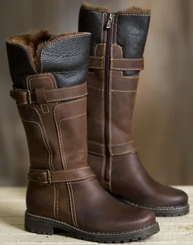 2020 Women Knee High Boots Big Size Low Heels Shoes Booties Gladiator Vintage PU Leather Winter Snow Warm Shoe Botas
2020 Women Knee High Boots Big Size Low Heels Shoes Booties Gladiator Vintage PU Leather Winter Snow Warm Shoe Botas