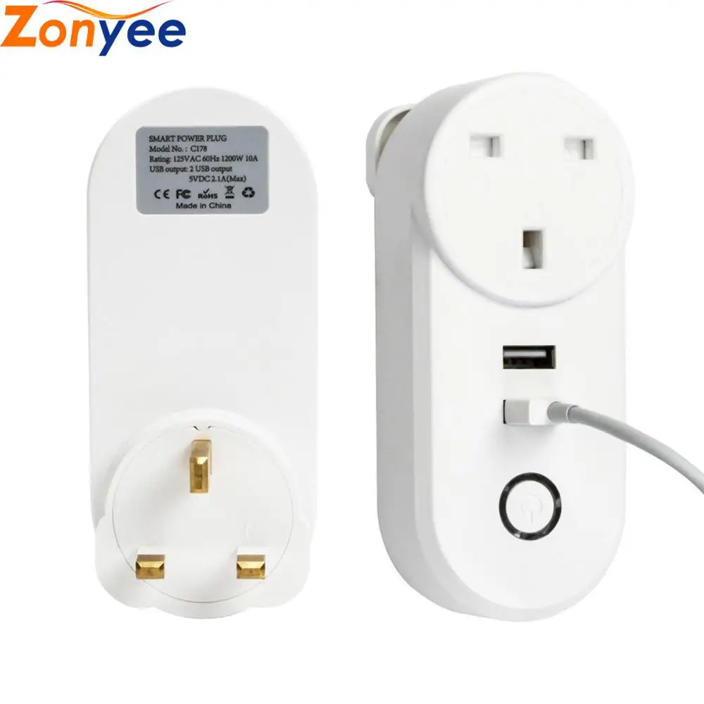 UK Smart Plug Adapter Wifi Remote Control International Power Plug with 2 USB Outlet Adaptor Charger for Home Appliance
UK Smart Plug Adapter Wifi Remote Control International Power Plug with 2 USB Outlet Adaptor Charger for Home Appliance