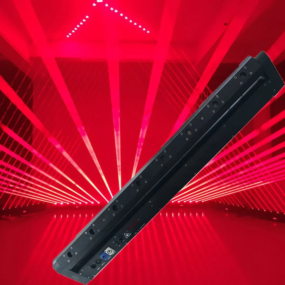 Eight-eye moving head laser 8x300mw red laser DMX512 stage effect lighting suitable for DJ disco party dance floor nightclub
Eight-eye moving head laser 8x300mw red laser DMX512 stage effect lighting suitable for DJ disco party dance floor nightclub