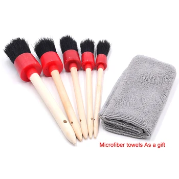 Car Brushes Set Wood Handle Interior Detailing Dashboard Rims Wheel Air-Conditioning Engine Wash Cleaning With Microfiber Towel
Car Brushes Set Wood Handle Interior Detailing Dashboard Rims Wheel Air-Conditioning Engine Wash Cleaning With Microfiber Towel
