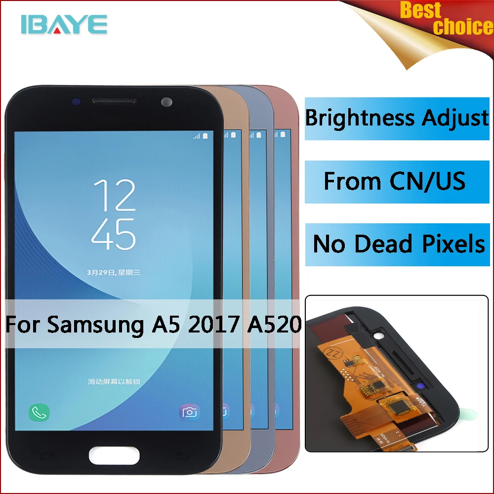 For Samsung Galaxy A5 2017 A520F SM-A520F A520fn LCD Display Touch Screen Digitizer Glass Assembly AAA
For Samsung Galaxy A5 2017 A520F SM-A520F A520fn LCD Display Touch Screen Digitizer Glass Assembly AAA