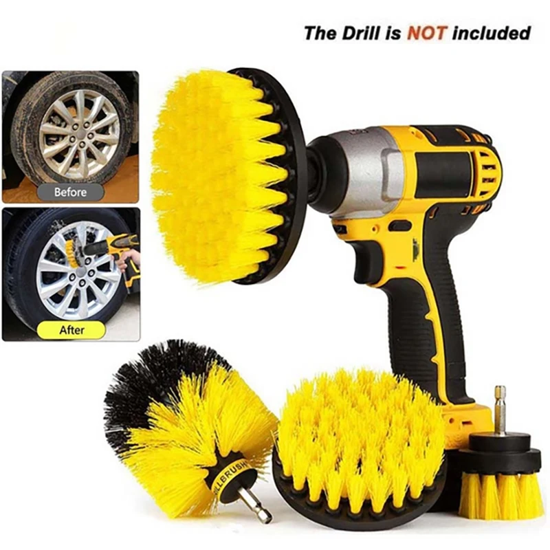 

Drill Brush Cleaner Scrubbing Brushes for Bathroom Surface Grout Tile Tub Shower Kitchen Auto Care Cleaning Tools