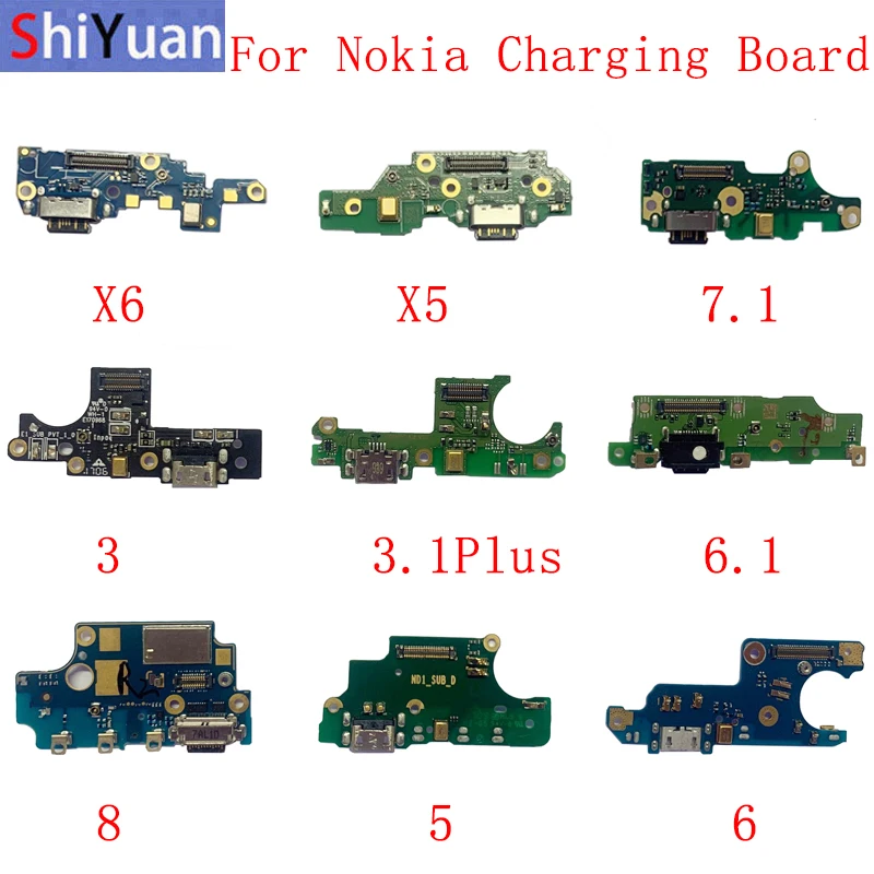 

Original USB Charging Port Connector Board Parts Flex Cable For Nokia 3 3.1 5 6 X5 7.1 6.1 8 8 Sirocco 9 PureView