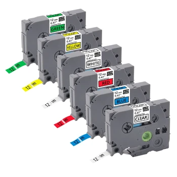 6PCS 12Mm TZe131 TZe231 TZe431 TZe531 TZe631 TZe731 Lableing Tapes for Brother P-Press PT-D210 PT-H110 PT-D600 Printers 
6PCS 12Mm TZe131 TZe231 TZe431 TZe531 TZe631 TZe731 Lableing Tapes for Brother P-Press PT-D210 PT-H110 PT-D600 Printers