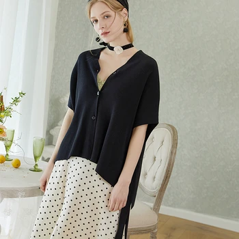 Vest Women 100% Cotton Knitted Cardigan Vest Cape Elegant Simple Single-Breasted Designs V Neck Sweater Coat Casual Fashion
Vest Women 100% Cotton Knitted Cardigan Vest Cape Elegant Simple Single-Breasted Designs V Neck Sweater Coat Casual Fashion