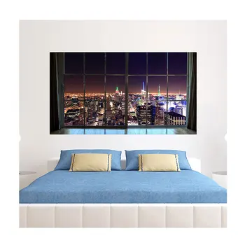 3D Wall Sticker Window City Nightscape Pattern Removable Anti-fouling Wall Decals H99F
3D Wall Sticker Window City Nightscape Pattern Removable Anti-fouling Wall Decals H99F