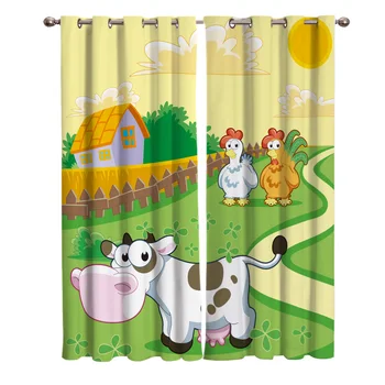 Pasture Fun Animal Cow Chick Window Curtains Living Room Fabric Drapes Curtain Home Decor Curtains for Bedroom
Pasture Fun Animal Cow Chick Window Curtains Living Room Fabric Drapes Curtain Home Decor Curtains for Bedroom