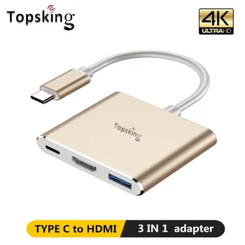 Topsking Type C To HDMI USB 3.0 Charging Adapter Converter USB-C 3.1 Hub Adapter for Mac Air Pro Huawei Mate10 Samsung S8 Plus
Topsking Type C To HDMI USB 3.0 Charging Adapter Converter USB-C 3.1 Hub Adapter for Mac Air Pro Huawei Mate10 Samsung S8 Plus