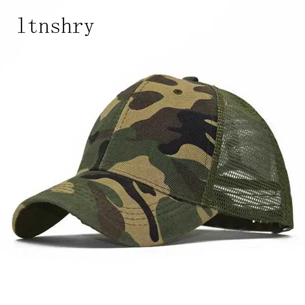 

2019 new Camo Mesh Baseball Cap Men Camouflage Bone Masculino Summer Hat Men Army Cap Trucker Snapback Hip Hop Dad Hats Gorra