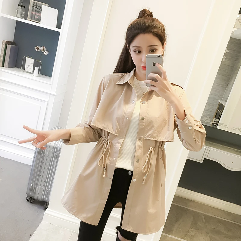 Fashion Autumn and Winter Windbreaker Women 2019 New Khaki & Pink Casual Long Parka Coat Street Elegant Slim Hip Hop Trench Coat
Fashion Autumn and Winter Windbreaker Women 2019 New Khaki & Pink Casual Long Parka Coat Street Elegant Slim Hip Hop Trench Coat