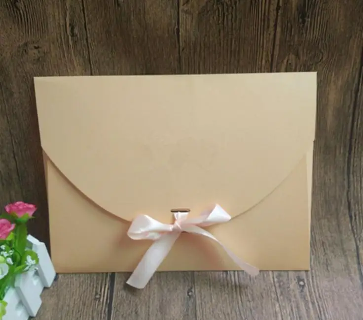 

200pcs incarnadine pink Paper Bag Envelope Scarf bag Gift Box Book/Silk Packaging Box Ribbon Gift Cardboard Carton SN1986