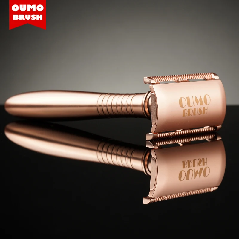 OUMO BRUSH - oumo classic zinc alloy Rose gold shaving Safety razor without blade
OUMO BRUSH - oumo classic zinc alloy Rose gold shaving Safety razor without blade