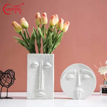 CREATIVE HANDMADE FACE VASE WHITE DECORATION HOME CERAMIC FLOWER VASE FILLER FOR WEDDING CENTERPIECE ROOM TABLETOP OFFICE DECOR
CREATIVE HANDMADE FACE VASE WHITE DECORATION HOME CERAMIC FLOWER VASE FILLER FOR WEDDING CENTERPIECE ROOM TABLETOP OFFICE DECOR