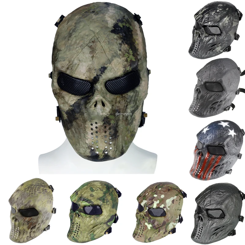 Full Face Army Tactical Paintball Mask Protection Military Airsoft Shooting Skull Mask Safety Outdoor Hunting CS Wargame Mask
Full Face Army Tactical Paintball Mask Protection Military Airsoft Shooting Skull Mask Safety Outdoor Hunting CS Wargame Mask