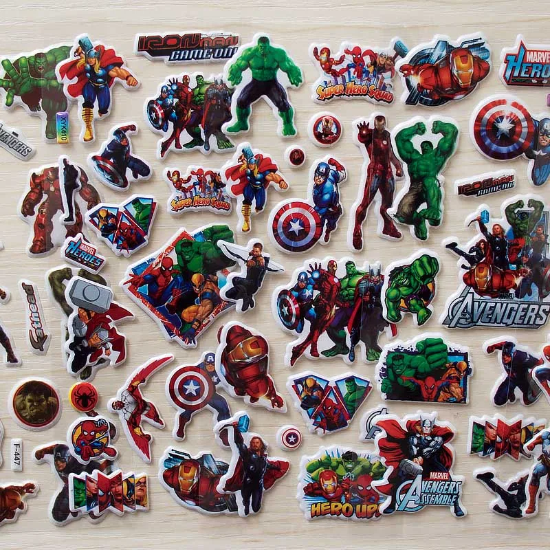6 Sheets SuperHeroes Marvel Avengers DIY Stickers Toy Thor Hulk Spider-Man Stickers For PVC Scrapbook Gifts For Kids
6 Sheets SuperHeroes Marvel Avengers DIY Stickers Toy Thor Hulk Spider-Man Stickers For PVC Scrapbook Gifts For Kids