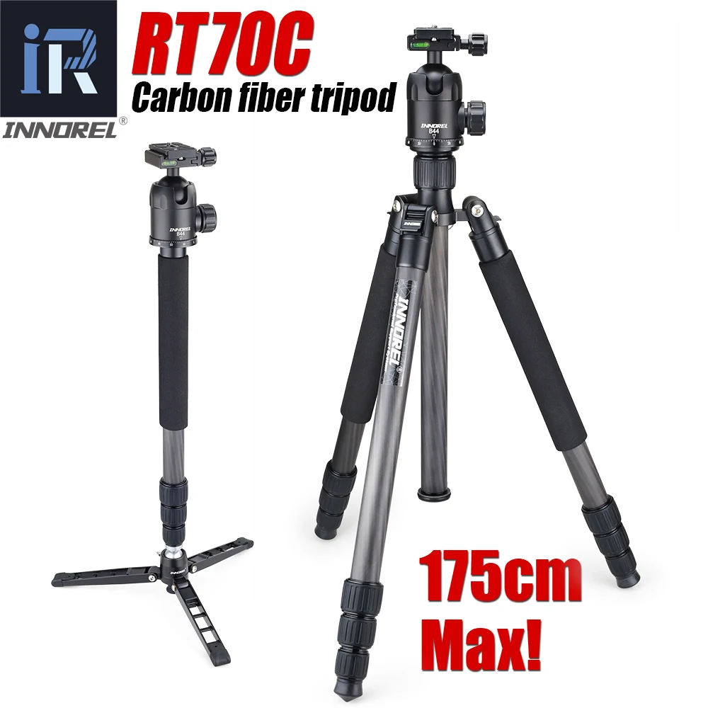 INNOREL RT70C Carbon Fiber Professional Heavy Duty Camera Tripod Monopod for Nikon Canon DSLR Video with Panoramic Ball Head
INNOREL RT70C Carbon Fiber Professional Heavy Duty Camera Tripod Monopod for Nikon Canon DSLR Video with Panoramic Ball Head