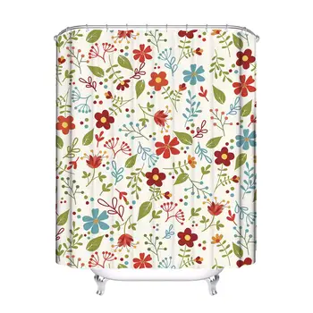 Modern Fashion Floral Leaves Shower Curtain Durable Mildewproof Bath Curtain Waterproof Odorless Bathroom Curtain with 12pcs
Modern Fashion Floral Leaves Shower Curtain Durable Mildewproof Bath Curtain Waterproof Odorless Bathroom Curtain with 12pcs