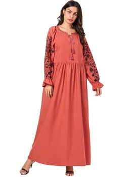 Arab Muslim Abaya Dress Women Flare Sleeve Maxi Hijab Dresses Islamic Clothing Vestidos Turkey Kimono Moroccan Kaftan Elbise
Arab Muslim Abaya Dress Women Flare Sleeve Maxi Hijab Dresses Islamic Clothing Vestidos Turkey Kimono Moroccan Kaftan Elbise