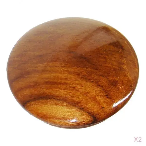 2 x Boat Steering Wheel Center Cap & Teak Wood New Face diameter: 2-5/8 2 x Boat Steering Wheel Center Cap & Teak Wood New Face diameter: 2-5/8