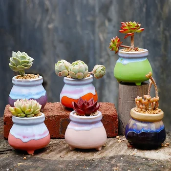 

Small Milk Pot Ceramic Flower Pot Rough Pottery Basin Succulent Plant Pot Small Thumb Basin Home Decoration