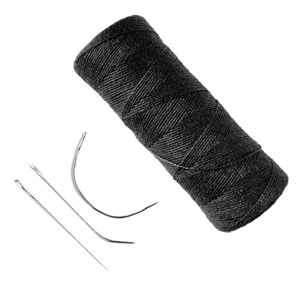 Polyester Hair Track Weft Weaving Sew Decor Thread For Hair Extensions Black