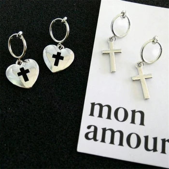 Harajuku Vintage Punk Rock Girls Hollow Cross Heart Shaped Dangle Earrings Metal Geometric Drop Earring Ear Jewelry
Harajuku Vintage Punk Rock Girls Hollow Cross Heart Shaped Dangle Earrings Metal Geometric Drop Earring Ear Jewelry