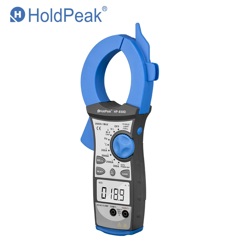 HoldPeak HP-850D 2000A Clamp Meter with Frequency Temperature Capacitance Duty Cycle Test and Carry Bag
HoldPeak HP-850D 2000A Clamp Meter with Frequency Temperature Capacitance Duty Cycle Test and Carry Bag