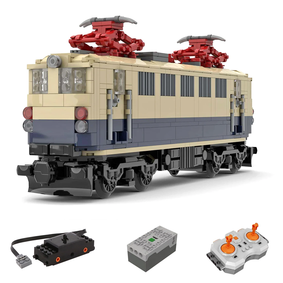 

Authorized MOC-43801 6wide Dynamic DB BR 141 - Electric Locomotive German Class Model Small Particles Bricks Building Blocks Set