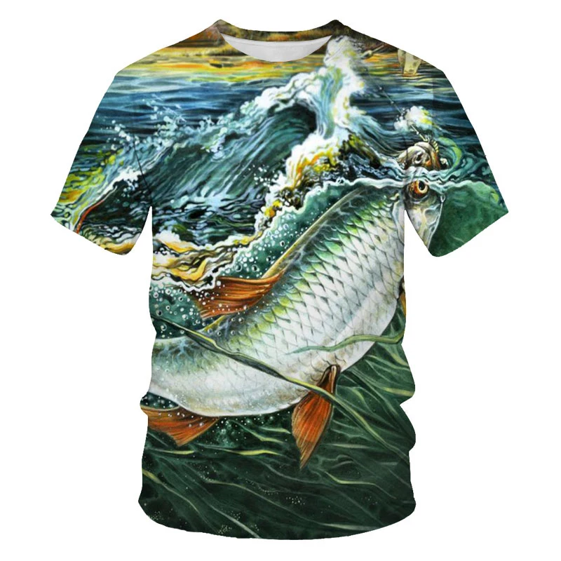 Ocean fish pattern men's and women's t-shirts Harajuku solid color 3D printing t-shirts fishing fun men's t-shirts
Ocean fish pattern men's and women's t-shirts Harajuku solid color 3D printing t-shirts fishing fun men's t-shirts