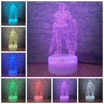 Novelty Captain America Popular Figure 3D LED Lamp Night Light 7 Colors Changing Table Lamp Creative Children Gift Dropshipping
Novelty Captain America Popular Figure 3D LED Lamp Night Light 7 Colors Changing Table Lamp Creative Children Gift Dropshipping