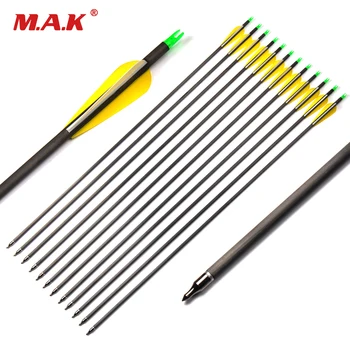 30 Inches Mix Carbon Arrow Spine 350 Diameter 6.2mm with Aluminum Seat for Compound Bow Target Archery Hunting Shooting
30 Inches Mix Carbon Arrow Spine 350 Diameter 6.2mm with Aluminum Seat for Compound Bow Target Archery Hunting Shooting