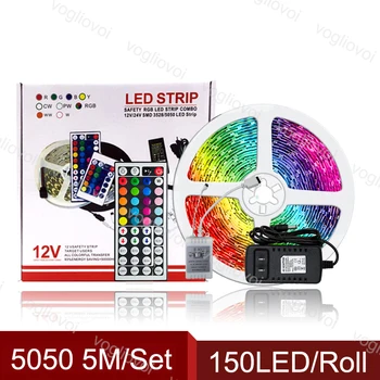 Vogliovoi Led Light Strip 5M SMD5050 150Leds/Roll 12V Waterproof Multicolor 24/ 44keys 110-240V 2A Adapter Holiday Lighting
Vogliovoi Led Light Strip 5M SMD5050 150Leds/Roll 12V Waterproof Multicolor 24/ 44keys 110-240V 2A Adapter Holiday Lighting