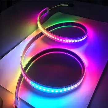 1M WS2812B 5050 RGB 144led Dream Color LED Strip Light Individual Addressable 5V Black PCB Waterproof IP67
1M WS2812B 5050 RGB 144led Dream Color LED Strip Light Individual Addressable 5V Black PCB Waterproof IP67