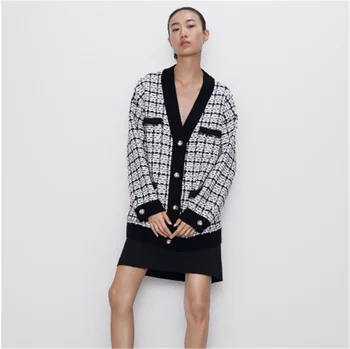 2019 ZA Women's Knitwear Fashion New Autumn Winter Twill Loose Cardigan Coat Bohemian Long Sleeve V-neck Knit Cardigan Party
2019 ZA Women's Knitwear Fashion New Autumn Winter Twill Loose Cardigan Coat Bohemian Long Sleeve V-neck Knit Cardigan Party
