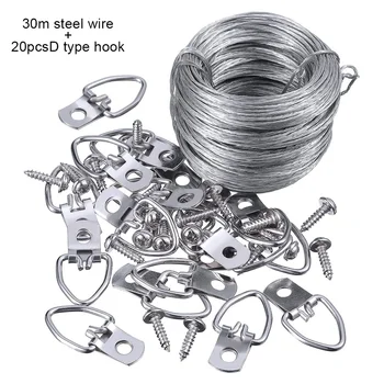 Picture Hanging Kit 20pcs D-Ring Picture Hangers with Screws Picture Hanging Wire Supports up to 30 lbs Tool Accessories
Picture Hanging Kit 20pcs D-Ring Picture Hangers with Screws Picture Hanging Wire Supports up to 30 lbs Tool Accessories