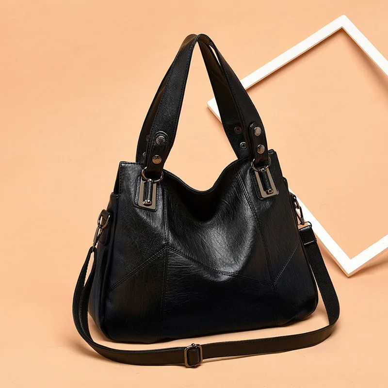 Luxury Black Handbag Women Bag Designer Large Capacity Casual Totes Quality Patchwork Leather Top-handle Bag Female Shoulder Bag
Luxury Black Handbag Women Bag Designer Large Capacity Casual Totes Quality Patchwork Leather Top-handle Bag Female Shoulder Bag