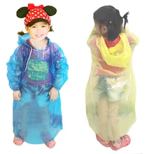 1pc imperméable à l'eau jetable imperméable Transparent pour enfants enfants fille garçon femmes hommes adulte imperméable à la pluie imperméable imperméable vêtements de pluie(China)
