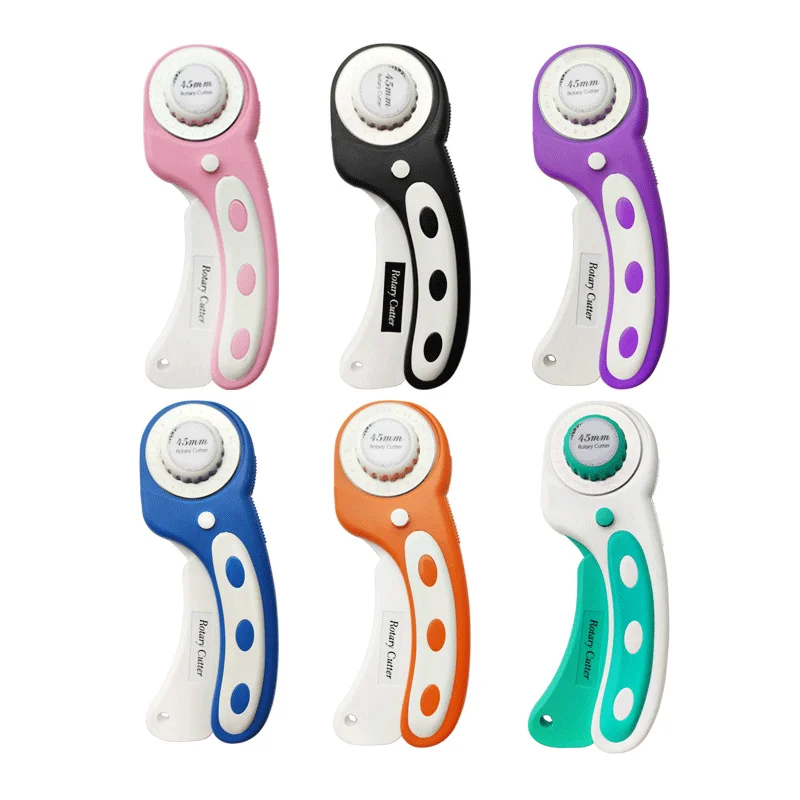 45 MM Rotary Cutter Knife Retractable Blades for Craft Paper Leather Fabric
45 MM Rotary Cutter Knife Retractable Blades for Craft Paper Leather Fabric
