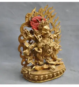 COPPER SCULPTURE HOME DECORATION BRASS 11" CHINA TIBETAN BRONZE 6 ARMS MAHAKALA PROTECTOR BUDDHA PHURBA DAGGER STATUE
COPPER SCULPTURE HOME DECORATION BRASS 11" CHINA TIBETAN BRONZE 6 ARMS MAHAKALA PROTECTOR BUDDHA PHURBA DAGGER STATUE